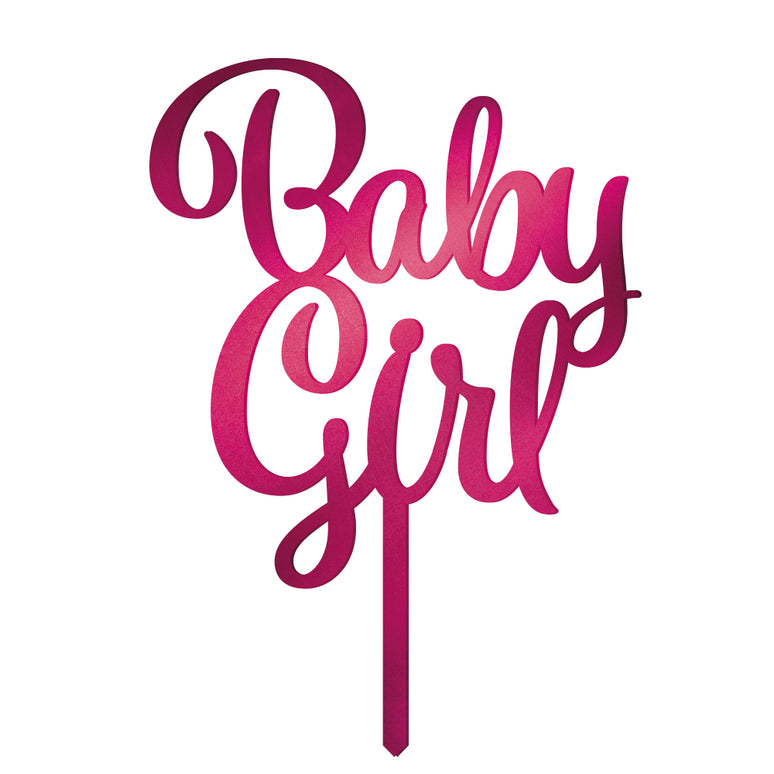 Feestbazaar Cake Topper Baby Girl Acryl