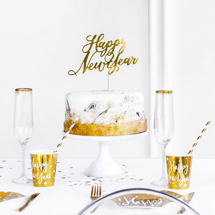 Feestbazaar Cake Topper Happy New Year - 24cm
