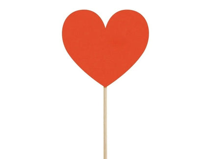 Feestbazaar Cake Toppers Hartjes Rood (6st)