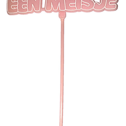 Feestbazaar Cake Toppers Hoera een Meisje - 2 Stuks