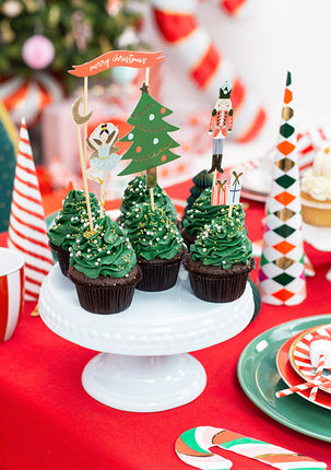 Feestbazaar Cake toppers Kerstmis (6st)