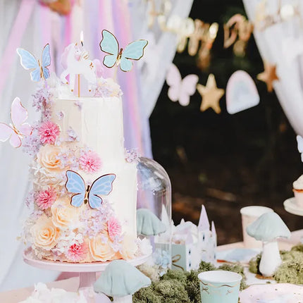 Feestbazaar Cake Toppers Vlinders (9st)
