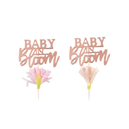 Feestbazaar Caketopper Baby In Bloom (12st)