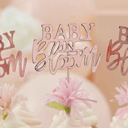 Feestbazaar Caketopper Baby In Bloom (12st)
