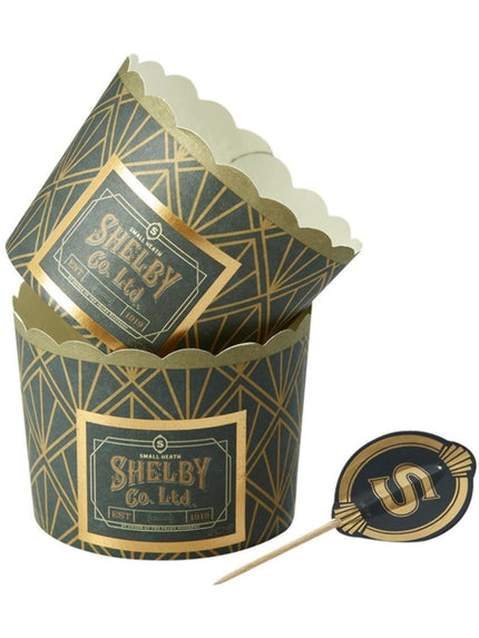 Feestbazaar Cakevormpjes en Caketoppers Peaky Blinders (8st)