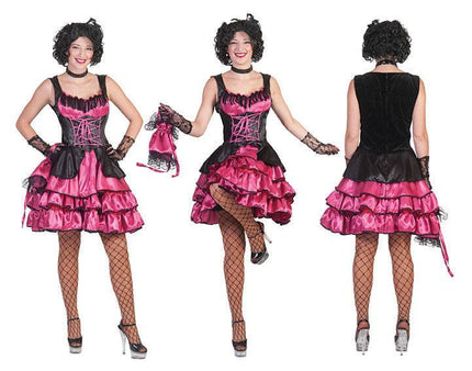 Feestbazaar Can Can Saloon jurk pink