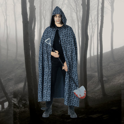 Feestbazaar Cape Met Capuchon Skull Volwassenen