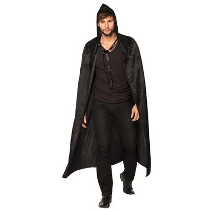 Feestbazaar Cape met Capuchon Zwart Nightfall