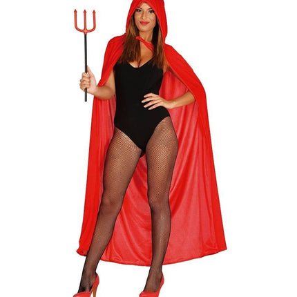 Feestbazaar Cape Rood Velvet Met Kap