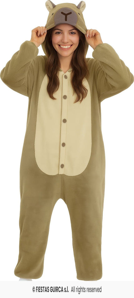 Feestbazaar Capybara Onesie Vrouw