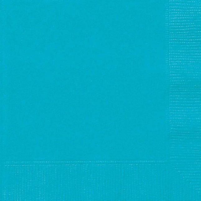 Feestbazaar Caribbean Teal servetten 20 stuks