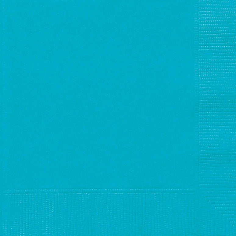 Feestbazaar Caribbean Teal servetten 20 stuks