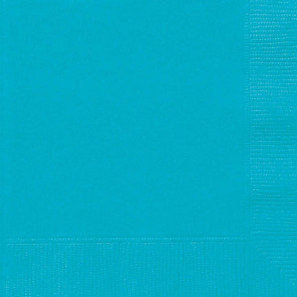 Feestbazaar Caribbean Teal servetten 20 stuks