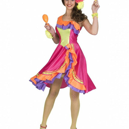 Feestbazaar Caribisch Carnaval Kleuren Jurkje Vrouw