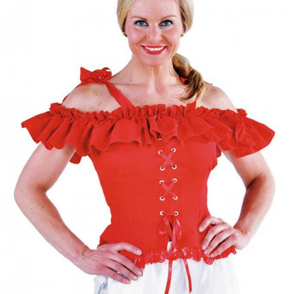 Feestbazaar Carmen blouse rood