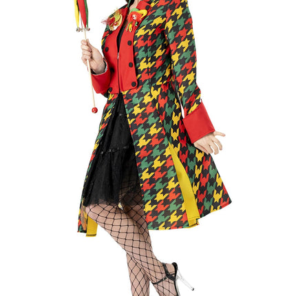 Feestbazaar Carnavalsjas Vrouw Rood/Geel/Groen Patroon Elise