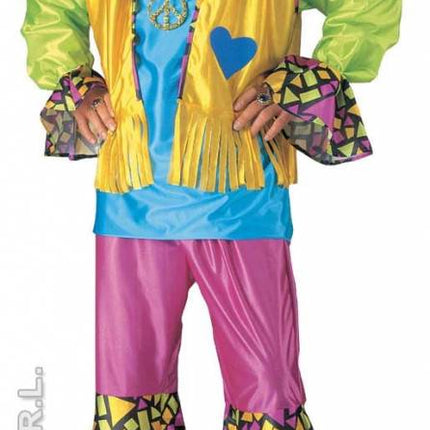 Feestbazaar Carnavalskleding: Hippie kostuum man 4-delig Flow