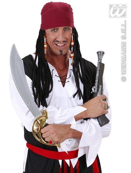 Feestbazaar Carribische Piratenpruik met Bandana