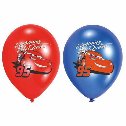 Feestbazaar Cars Ballonnen Versiering 28cm 6 stuks