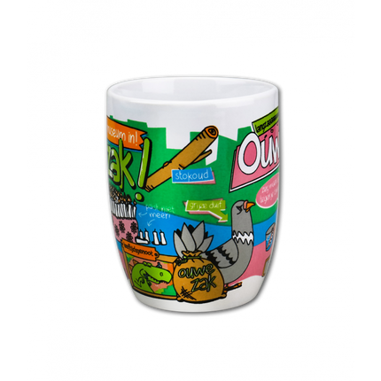 Feestbazaar Cartoonmok Ouwe Zak