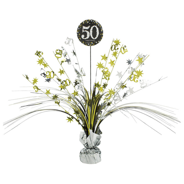 Feestbazaar Cascade Goud/Zilver 50 Happy Birthday