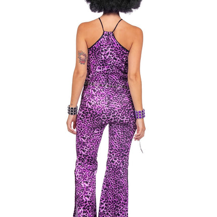 Feestbazaar Catsuit Panter Paars Dames