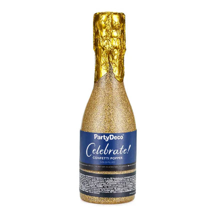 Feestbazaar Champagne Confetti Kanon Goud 20,5cm