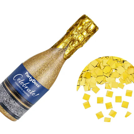 Feestbazaar Champagne Confetti Kanon Goud 20,5cm