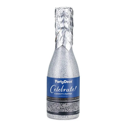 Feestbazaar Champagne Confetti Kanon Zilver 20,5cm