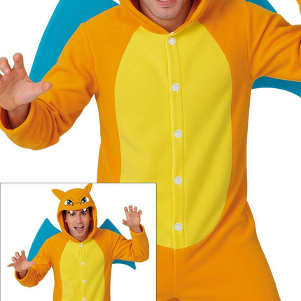 Feestbazaar Charizard Onesie Oranje Volwassen