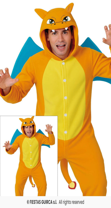 Feestbazaar Charizard Onesie Oranje Volwassen
