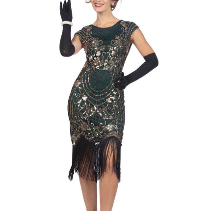 Feestbazaar Charleston 20's Jurk Groen Premium