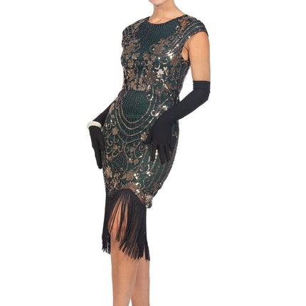 Feestbazaar Charleston 20's Jurk Groen Premium