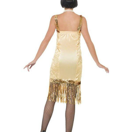 Feestbazaar Charleston flapper kostuum goud