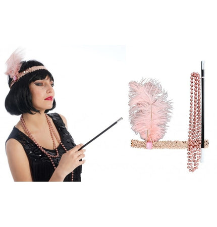 Feestbazaar Charleston Set Old Pink 3-Delig