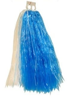 Feestbazaar Cheerball ringgreep blauw/wit
