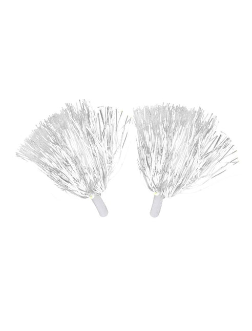 Feestbazaar Cheerballs Metallic Wit Stick (2st)