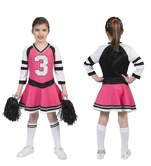 Feestbazaar Cheerfull Cheerleader jurkje roze kind
