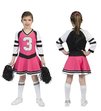 Feestbazaar Cheerfull Cheerleader jurkje roze kind