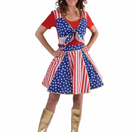 Feestbazaar Cheerleader Amerika Jurkje elite