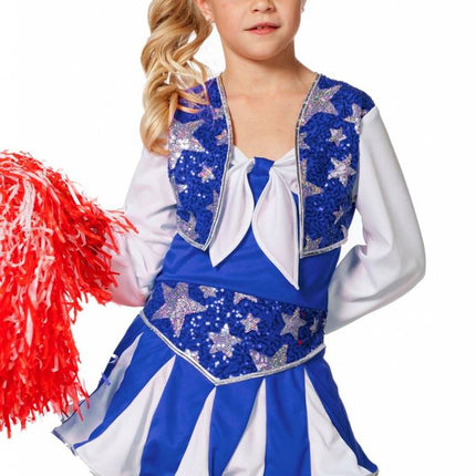 Feestbazaar Cheerleader Jurk Kind Blauw