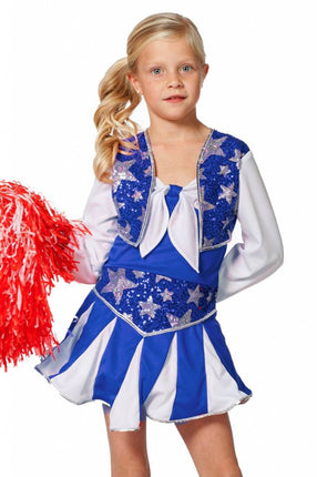 Feestbazaar Cheerleader Jurk Kind Blauw