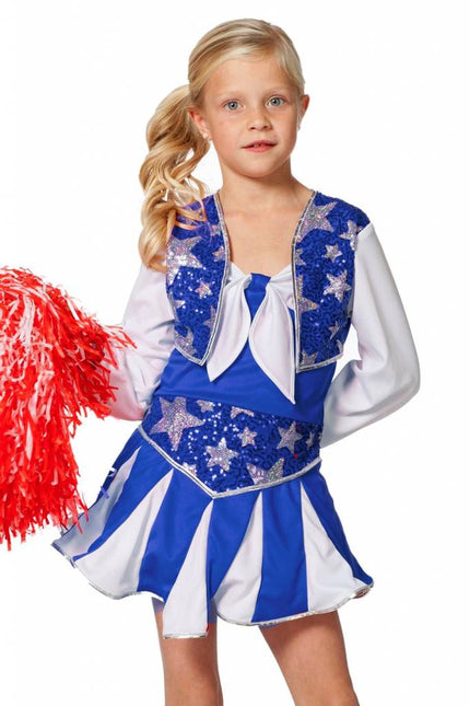 Feestbazaar Cheerleader Jurk Kind Blauw