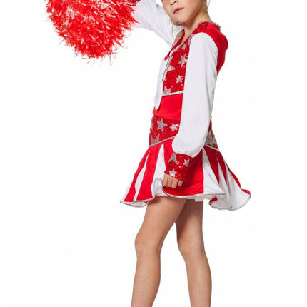 Feestbazaar Cheerleader Jurk Kind Rood