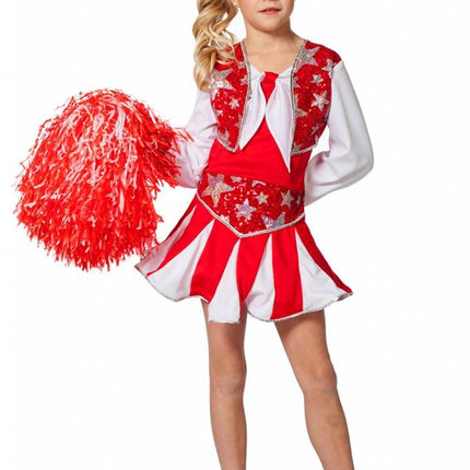 Feestbazaar Cheerleader Jurk Kind Rood