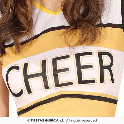 Feestbazaar Cheerleader Jurkje Dames Geel