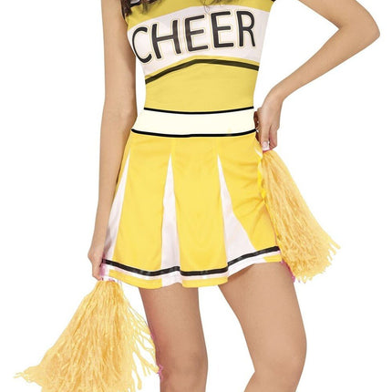 Feestbazaar Cheerleader Jurkje Dames Geel