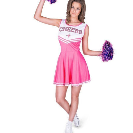 Feestbazaar Cheerleader Kostuum Dames Roze