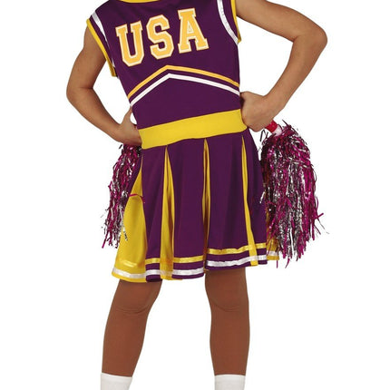 Feestbazaar Cheerleader Kostuum Meisje Paars