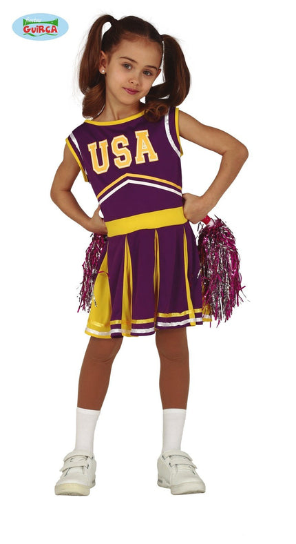 Feestbazaar Cheerleader Kostuum Meisje Paars